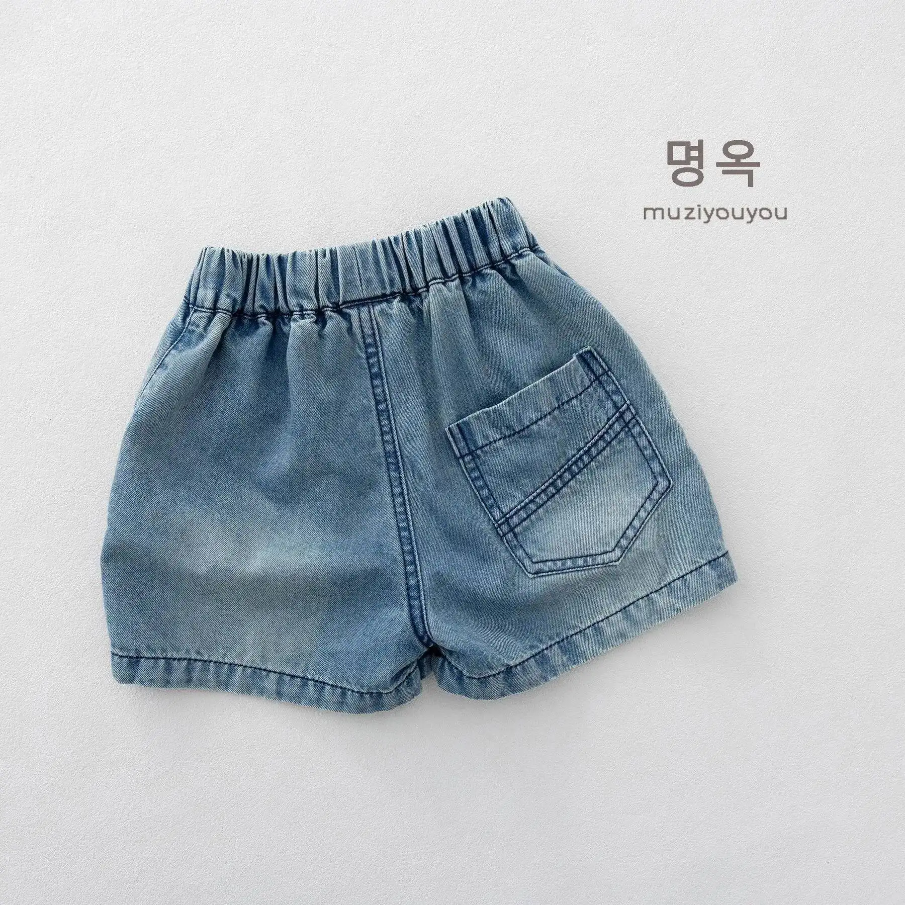 Frühling Sommer Kinder Denim-Shorts 1-8 Jahre Jungen Mädchen Patchwork Kurze Jeanshosen Koreanische Kleinkinder-Bekleidung Kinderkleidung – Detail 2