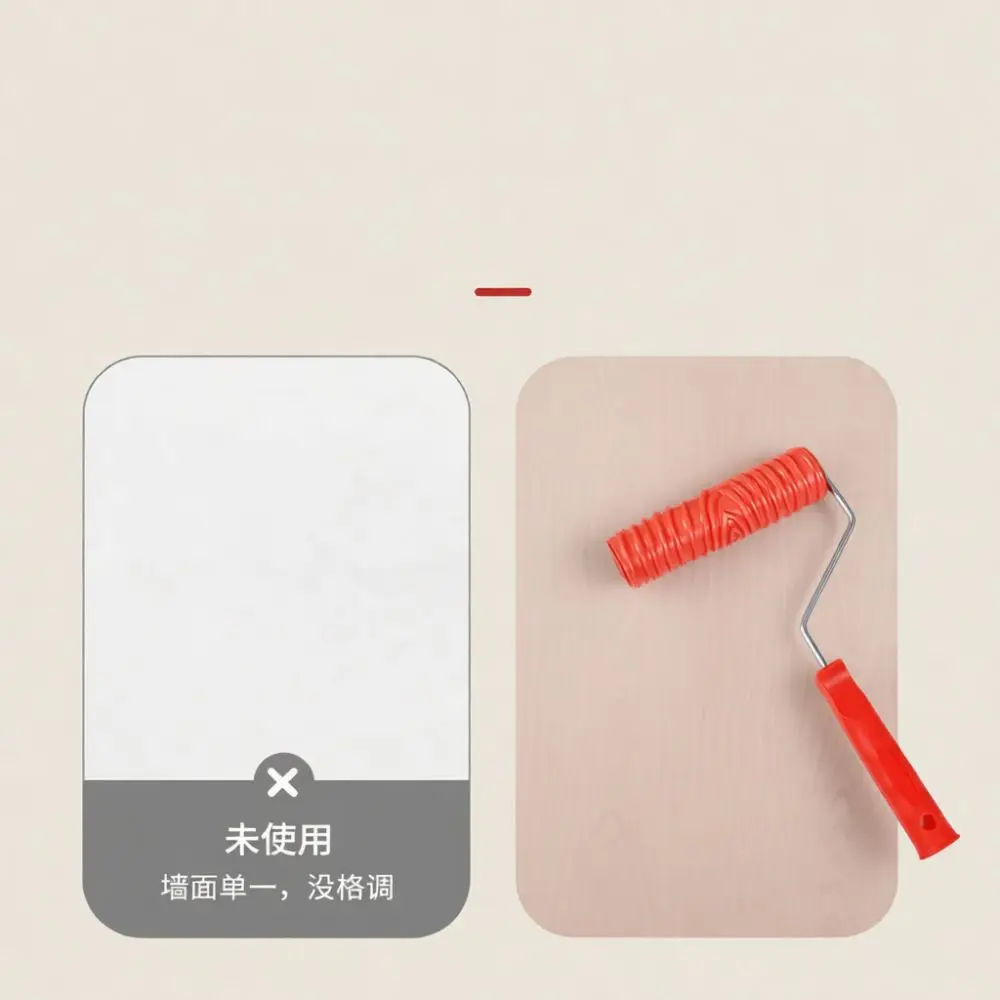 Professional Wood Grain Rubber Roller Wall Decorative Texture Tool Painting Applicator For House DIY Art Projects