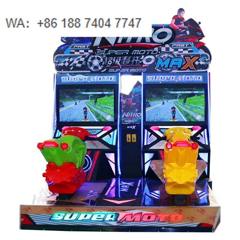 Banana Land Luxury Coin Operated Super Moto Car Racing Arcade Video Game Machine 4d Racing Car Game Machine Simulator
