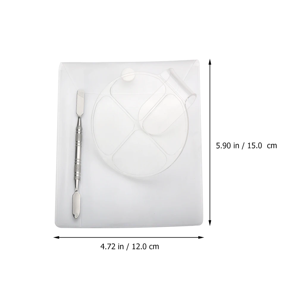 

Polish Palette Acrylic Ring Nail Art Palette Paint Board Tray Mixing White Color Plates Nail Art Multi-purpose Manicure Storage