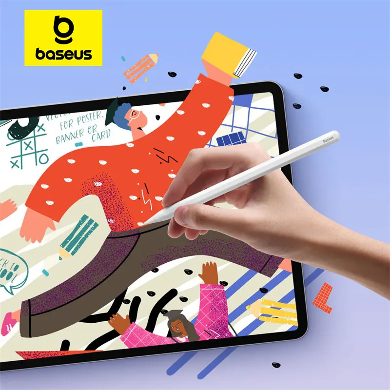 

Стилус для беспроводной зарядки Baseus для iPad, полноэкранный сброс ладони, быстрая зарядка, контроль наклона, длительный срок службы батареи