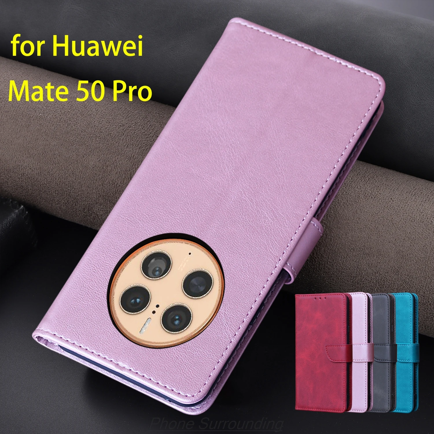 

Wallet Flip Cover Leather Case for Huawei Mate 50 Pro / Mate50 Pro Pu Leather Phone Bags protective Holster Capa Fundas Coque