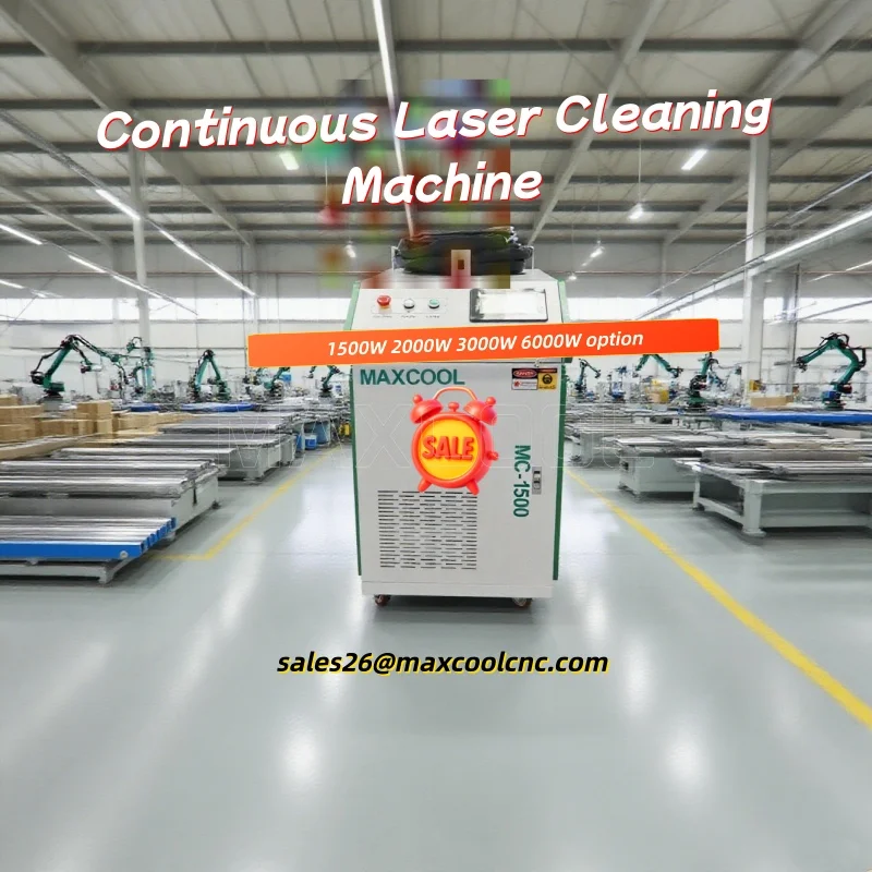 MAXCOOL Laser Cleaning Machine for Rust Removal Laser Cleaner with Water Cooling System High Speed Laser Paint Cleaning Machine