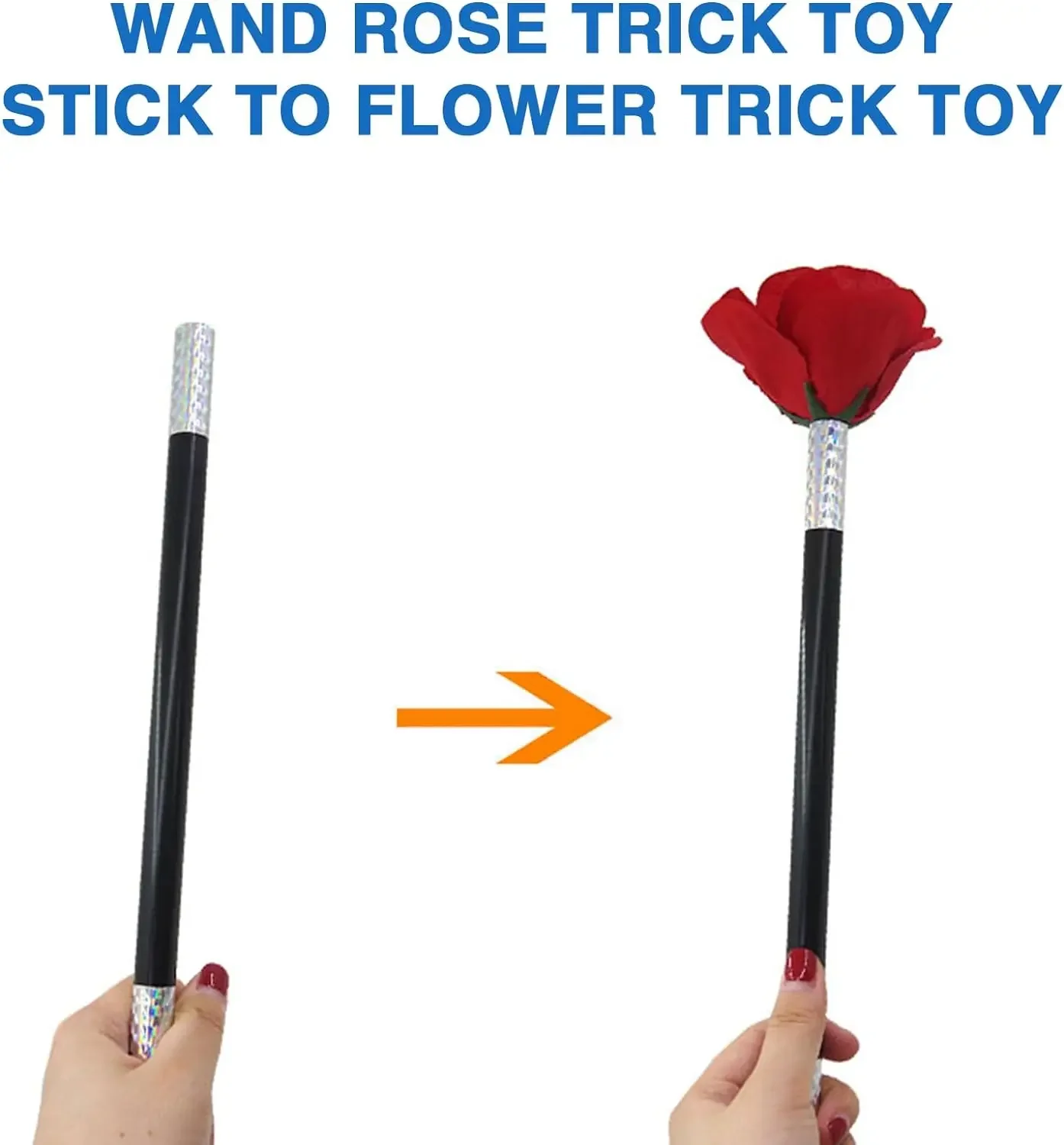 Flower Magic Tricks Stick to Rose Flowers Appearing Close up Street Stage Magic Toy Magic Illusion Gimmicks Props Gift for Kids