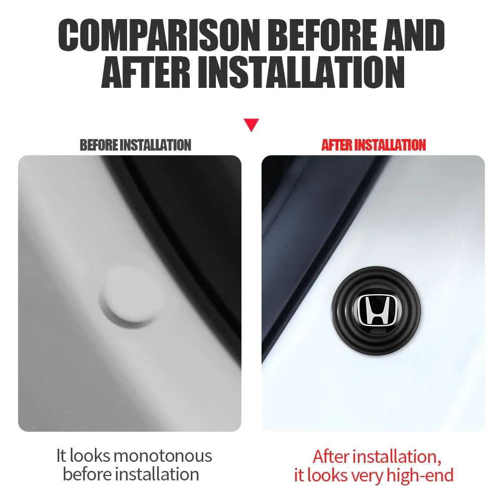 

4/10Pcs Car Door Silicone Anti Shock Pad Auto Trunk Sound Insulation Thickening Cushion Stickers For Honda Civic XR-V CRV Accord