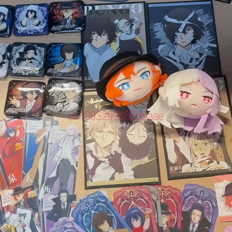 Goodsfun Original Bungo Stray Dogs Blind Box Square Badge Dango Doll Keychain Die Cut Bookmark Shikishi Display Ornament Gifts view 3
