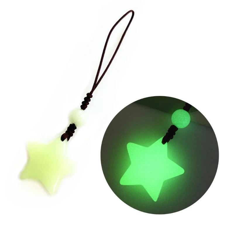 Luminous Star Keychain Fashion Handbag Pendant Unisex Key Chain Bag Accessory