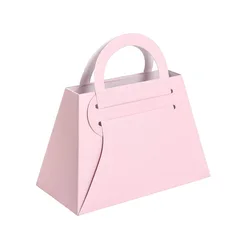 10/30/50pcs Pink Wedding Candy Protable Bags Paper Gift Box for Gusets DIY Folding Portable Bag Christmas Favors Party Supplies