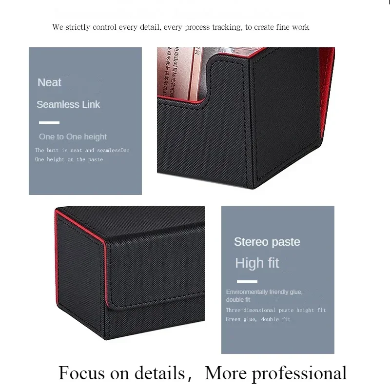 صندوق بطاقات لبطاقات التداول MTG Commander Deck Box يحمل أكثر من 100 بطاقات ذات كم واحد صندوق تخزين البطاقات المغناطيسية الجلدية لـ TCG