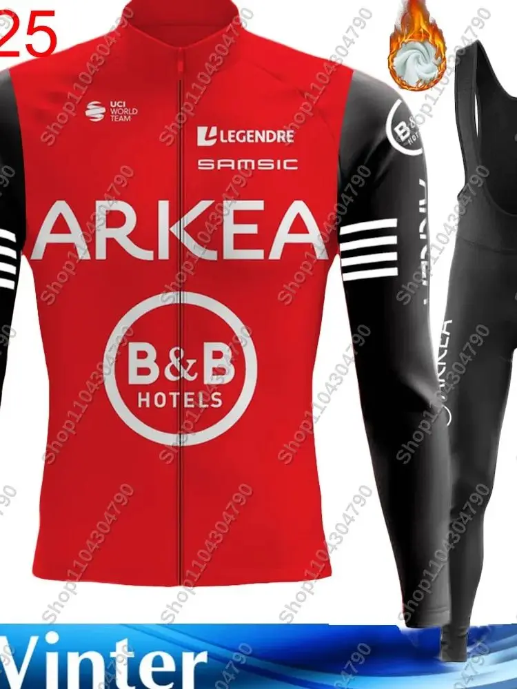 AliExpress NONE 2025 ARKEA B&B HOTELS Team Cycling Jersey Set Summer Winter Long Sleeve Clothing Suit Mens MTB Bike Road Pants Bib Wear MTB Ropa