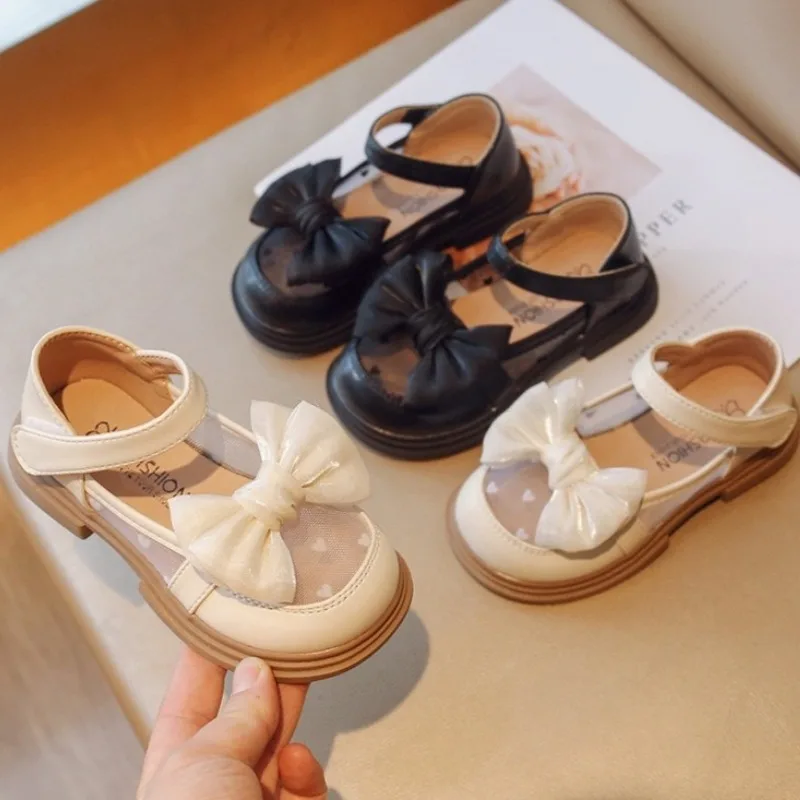 

Fashion Child Leather Shoe 2025 Autumn New Butterfly Girl Board Shoe Cute Performance Shoes Anti Slip Versatile Girl Dance Shoes