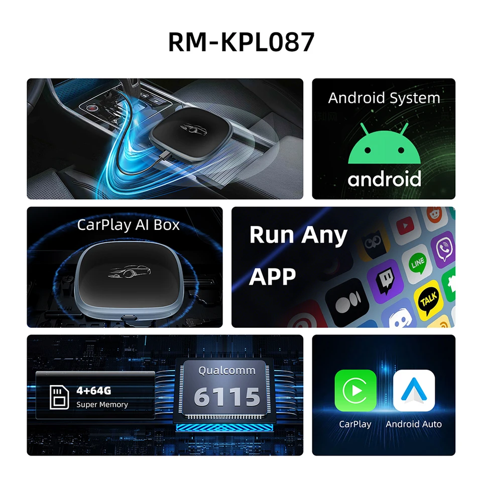 2026 CarPlay Ai Box CarPlay Android Auto Wired To Wireless Android