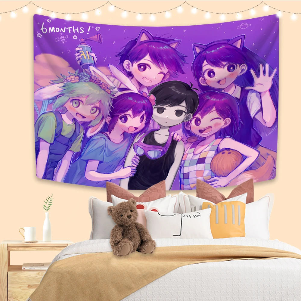 XxDeco anime Tapestry Kawaii Cartoon Printed Hippie Wall Hanging Dorm Decor Teenager Aesthetic Covering Carpets Bedroom Backdrop