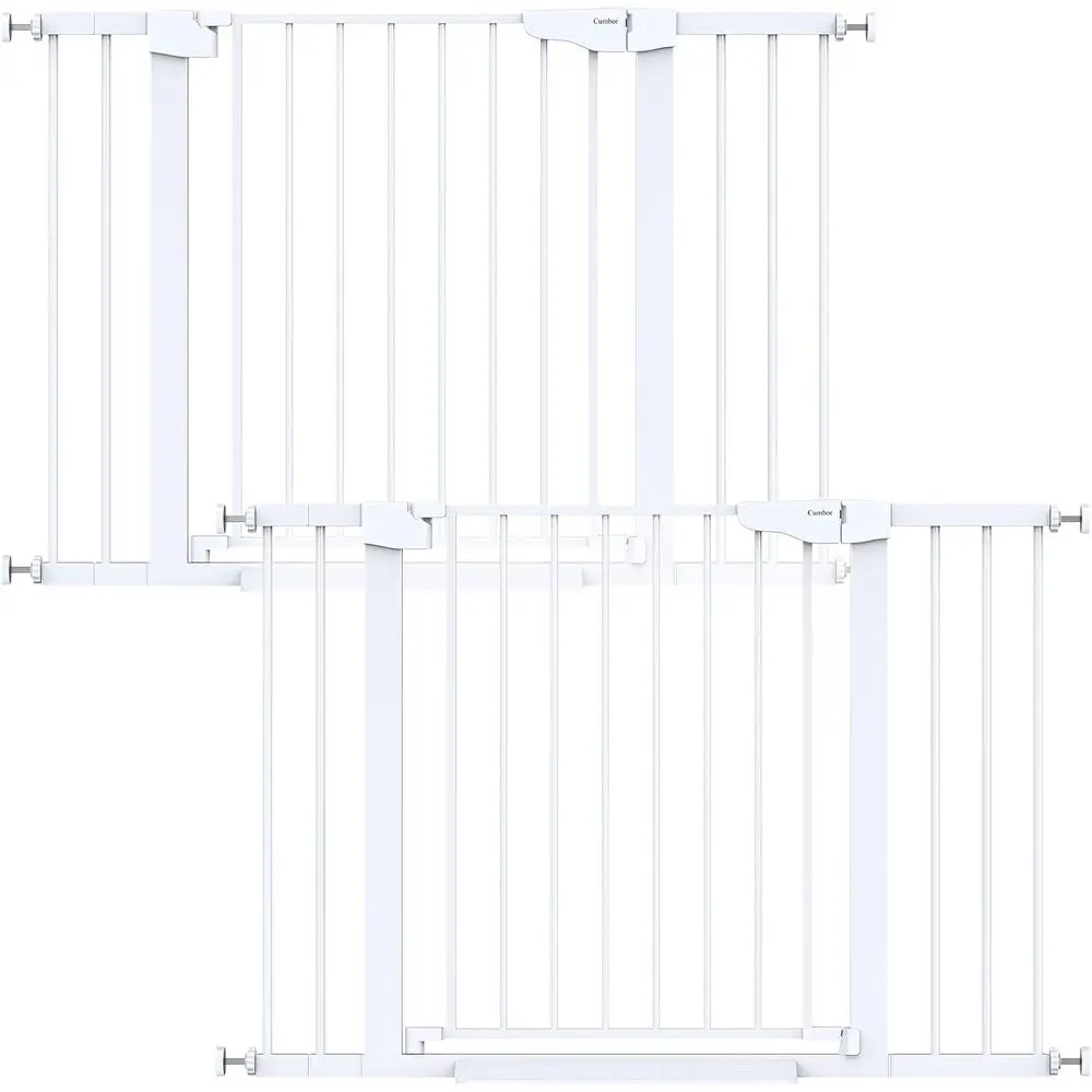 

Auto-Close Baby & Pet Gate, Wide Walk-Through, Easy Install, Mom's Choice Award Winner, White