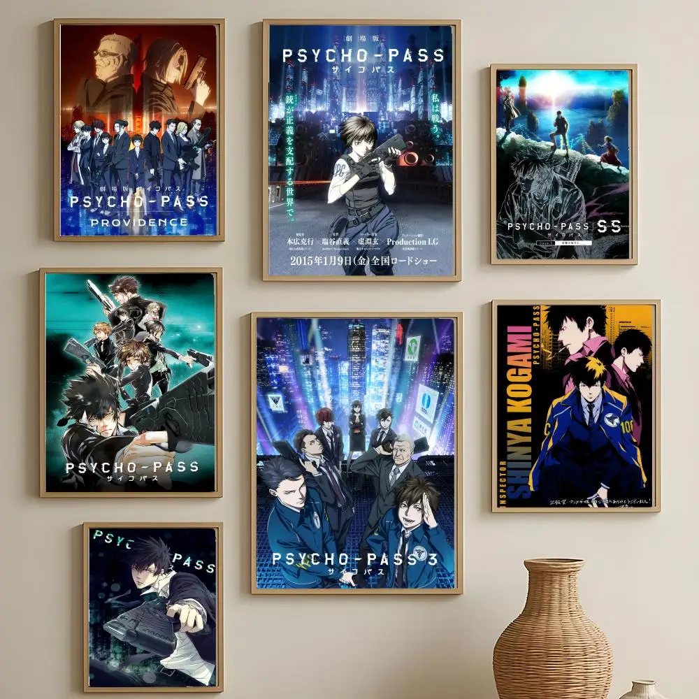 Anime P_Psycho Pass Poster Versatile HD Waterproof Wall Art Self-Adhesive Decor for Any Space Ideal Gift