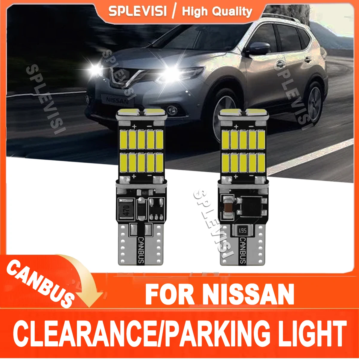 

LED Clearance Lamp Light Bulb W5W T10 White For Nissan Pathfinder R51,R52 Juke F15 NV200 Patrol Y61,Y62 GT-R X-Trail T30 T31