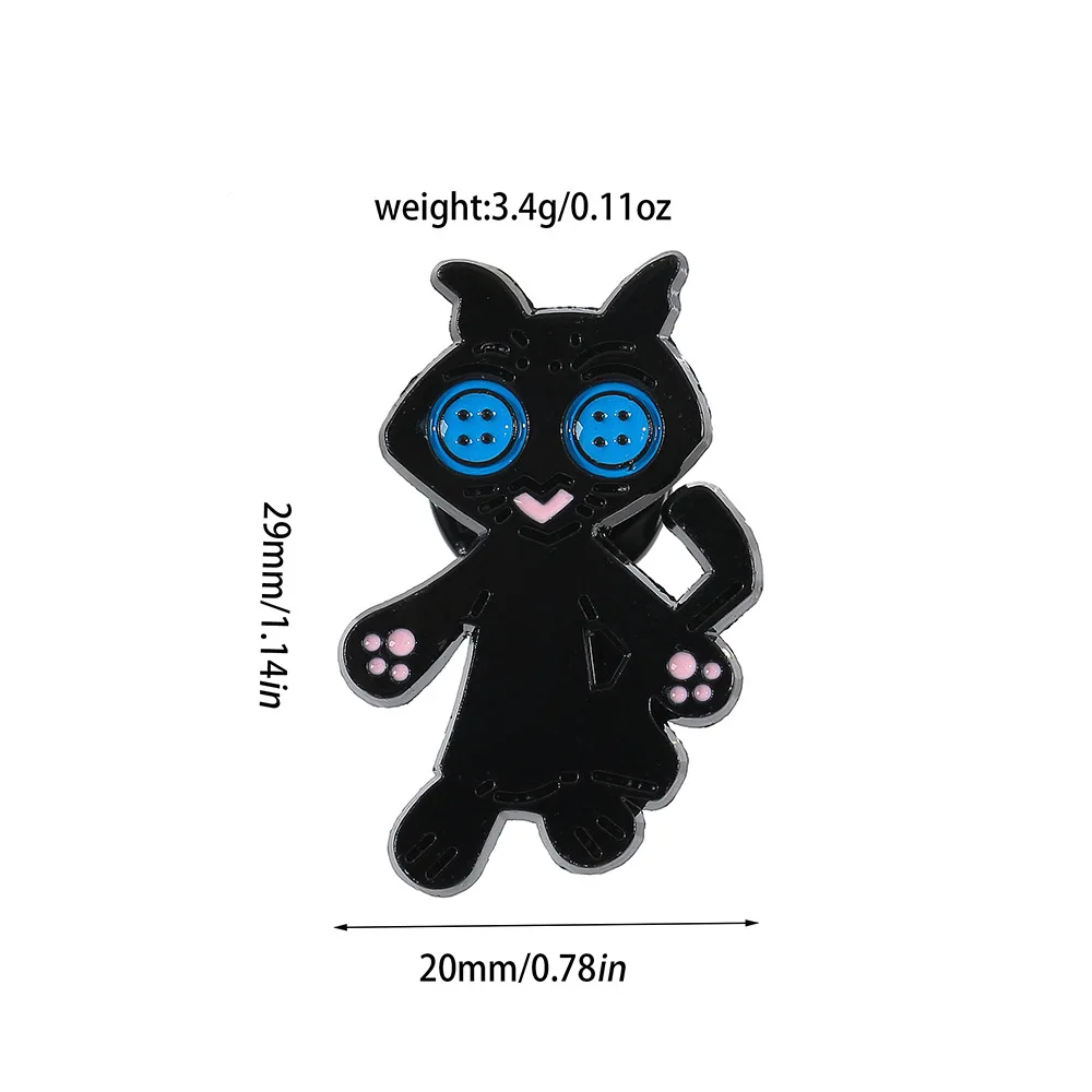 Coraline Doll Horror Animated Film Enamel Pins Punk Character Metal Brooch Backpack Badge - Halloween Accessory Gift for Friends