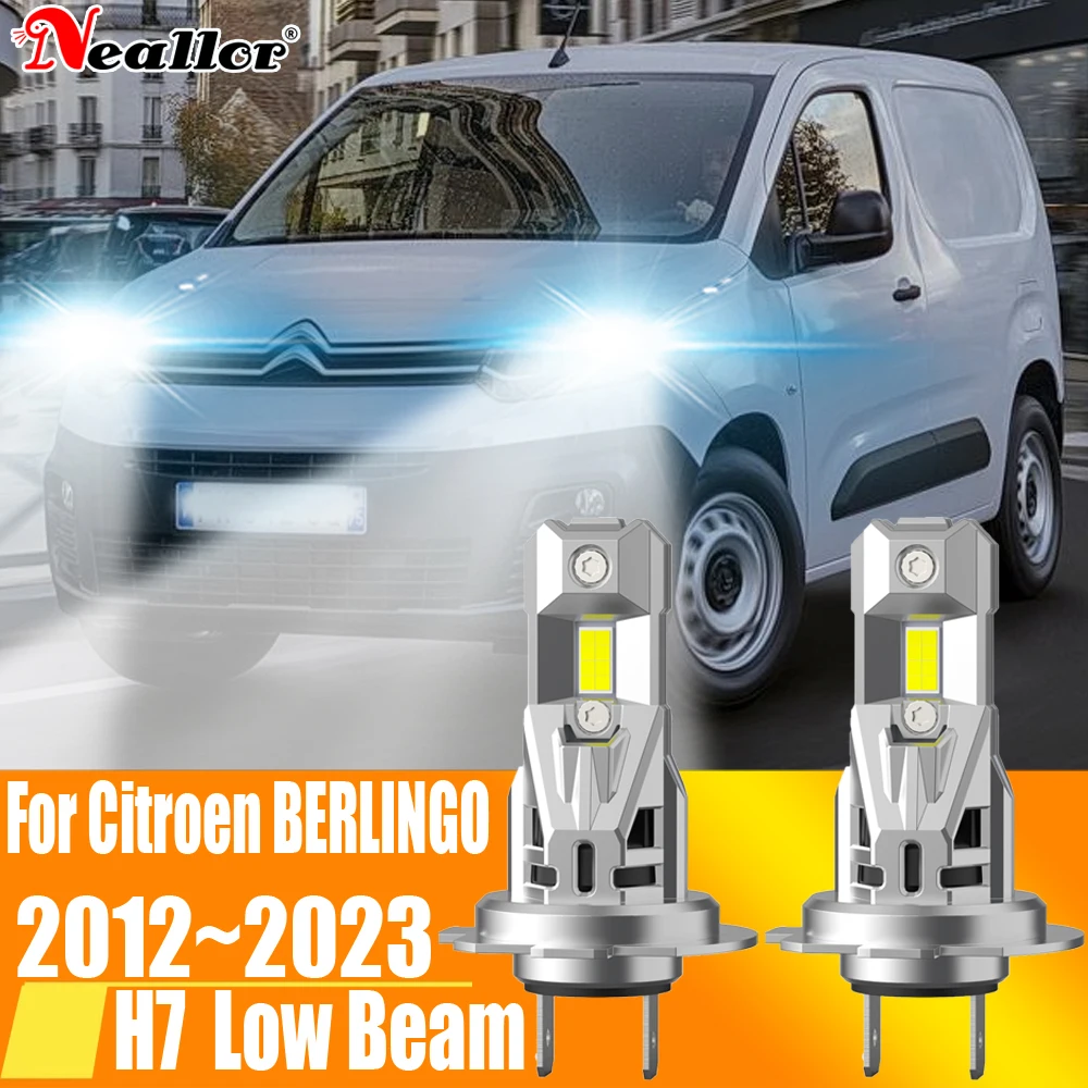 2x High Power H7 Led Headlight Canbus No Error H18 Car Bulb 6000K White Light Diode Lamp 12v 55w For Citroen BERLINGO 2012~2023