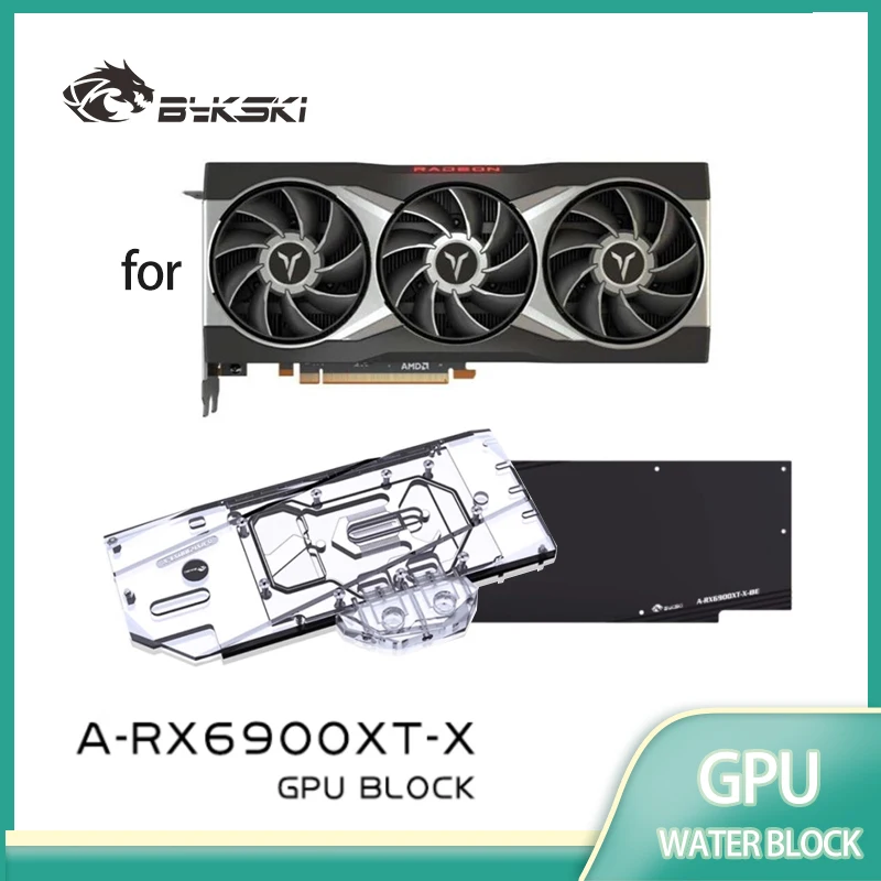 Bykski Water Block Use for AMD RX6900XT 6800XT Reference Edition GPU Card / 0.3mm Jet Micro-waterway / A-RX6900XT-X