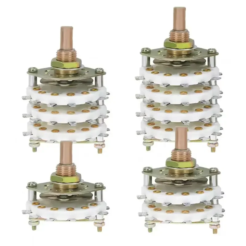 KCZ 1 Pole 6/7/8/9/10/11 Position 7 Terminal Band Channel Rotary Switch Selector with Cap
