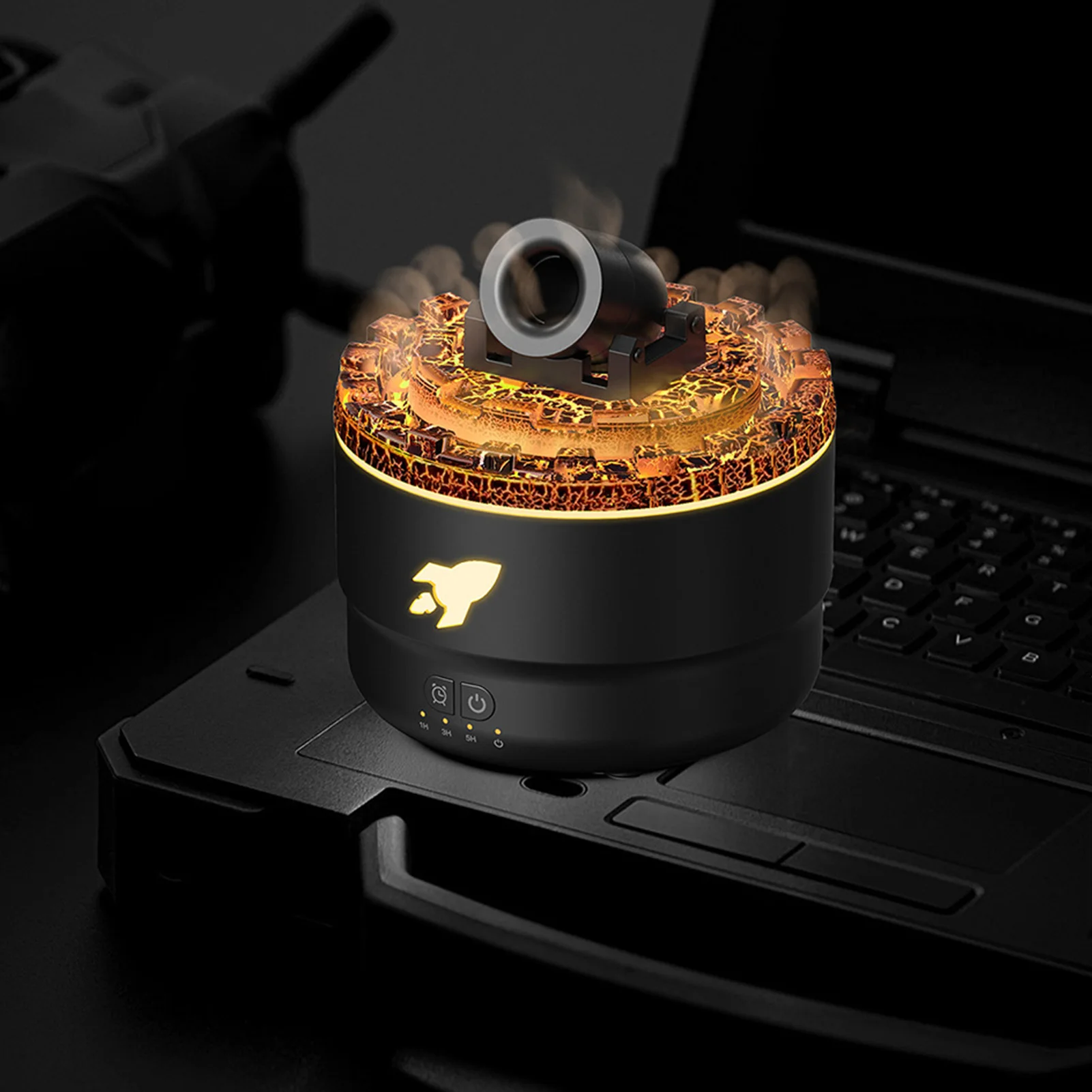 

Диффузор для эфирного масла, увлажнитель воздуха, 200 мл, тихий вулкан, прохладный увлажнитель тумана, диффузор для ароматерапии с 7 цветами света для спальни