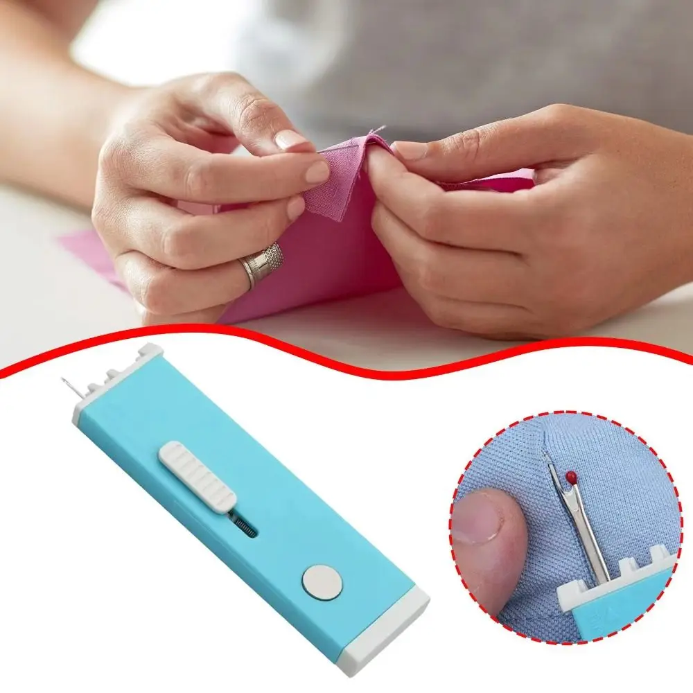 Easy to Use Multi-Functional Needle Threader Eye-Closed Quick Sewing Machine Needle Threader Automatic Fast Pass Seam Ripper