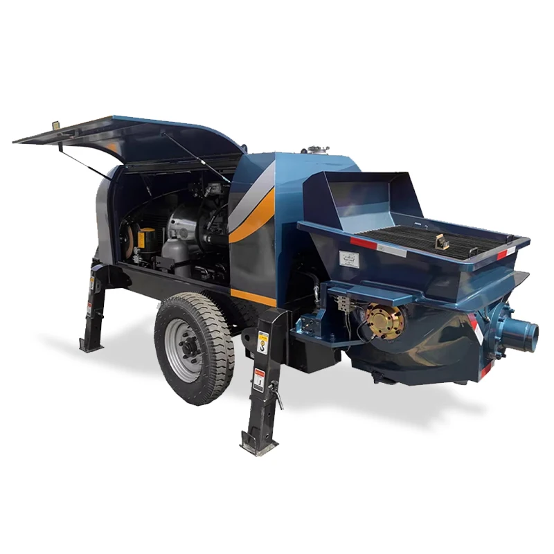 2026 High Quality Small Cement Pump Mini  Pump Concrete Machine diesel Control System Casting Micro Electric Soil Pump