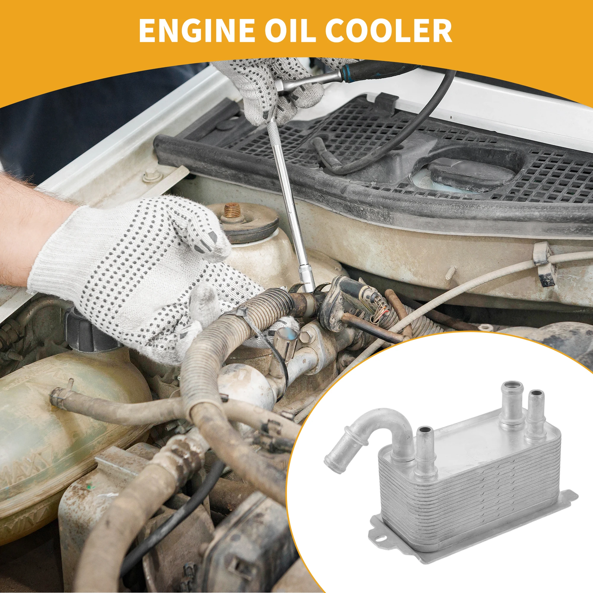 

UXCELL Engine Oil Cooler for Ford Focus 10-20 No.6G917A095AD Transmission Oil Cooler