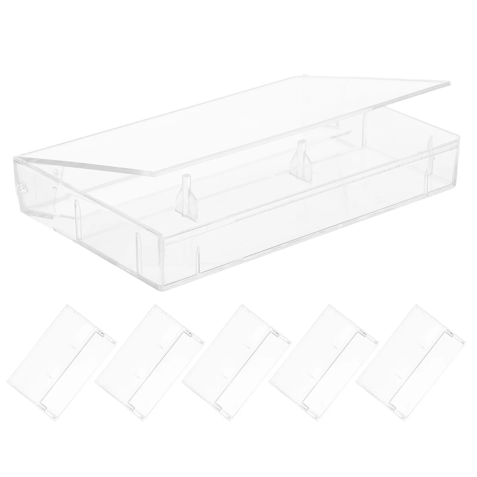 

6 Pcs Audio Cassette Storage Cases Tape Holder for Car Holders Boxes Rack Display