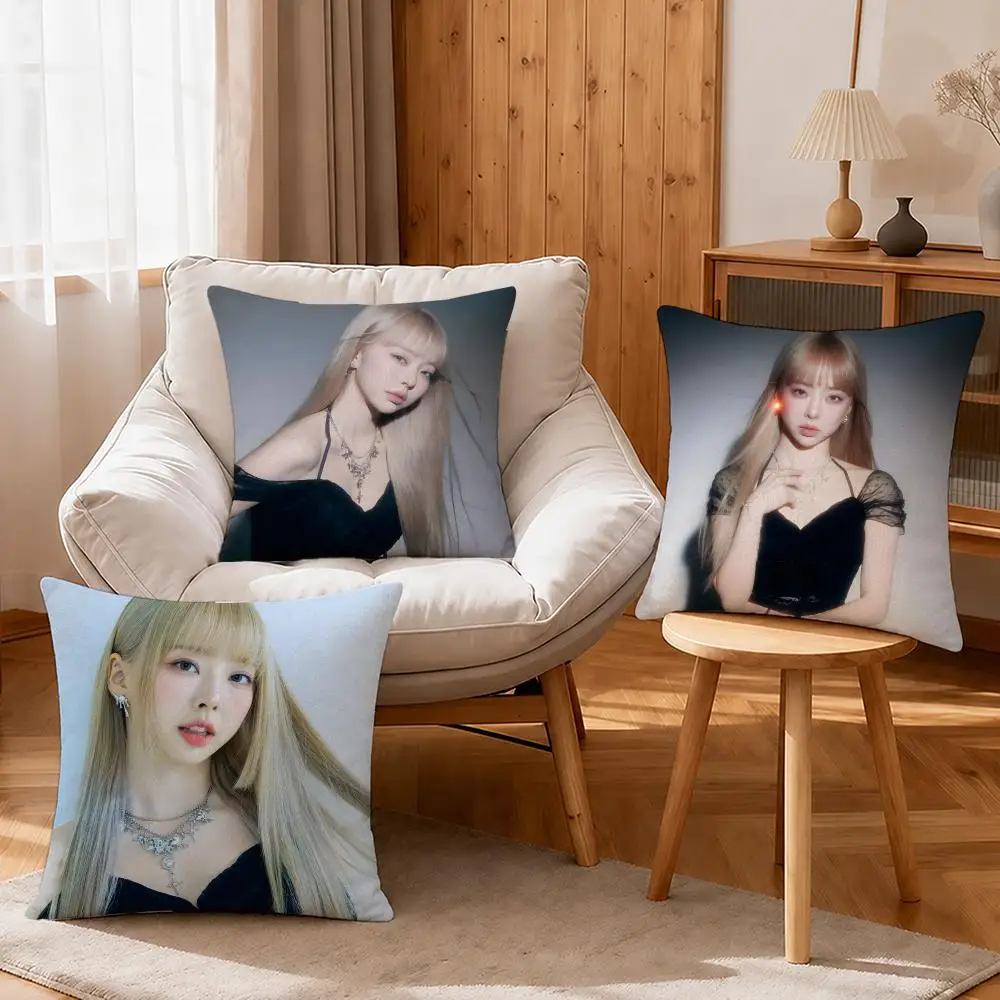 K-pop Loossemble ViVi Cushion Cover Linen Anti-Mite Antibacterial Cushion Cover Invisible Zipper Sofa Decor