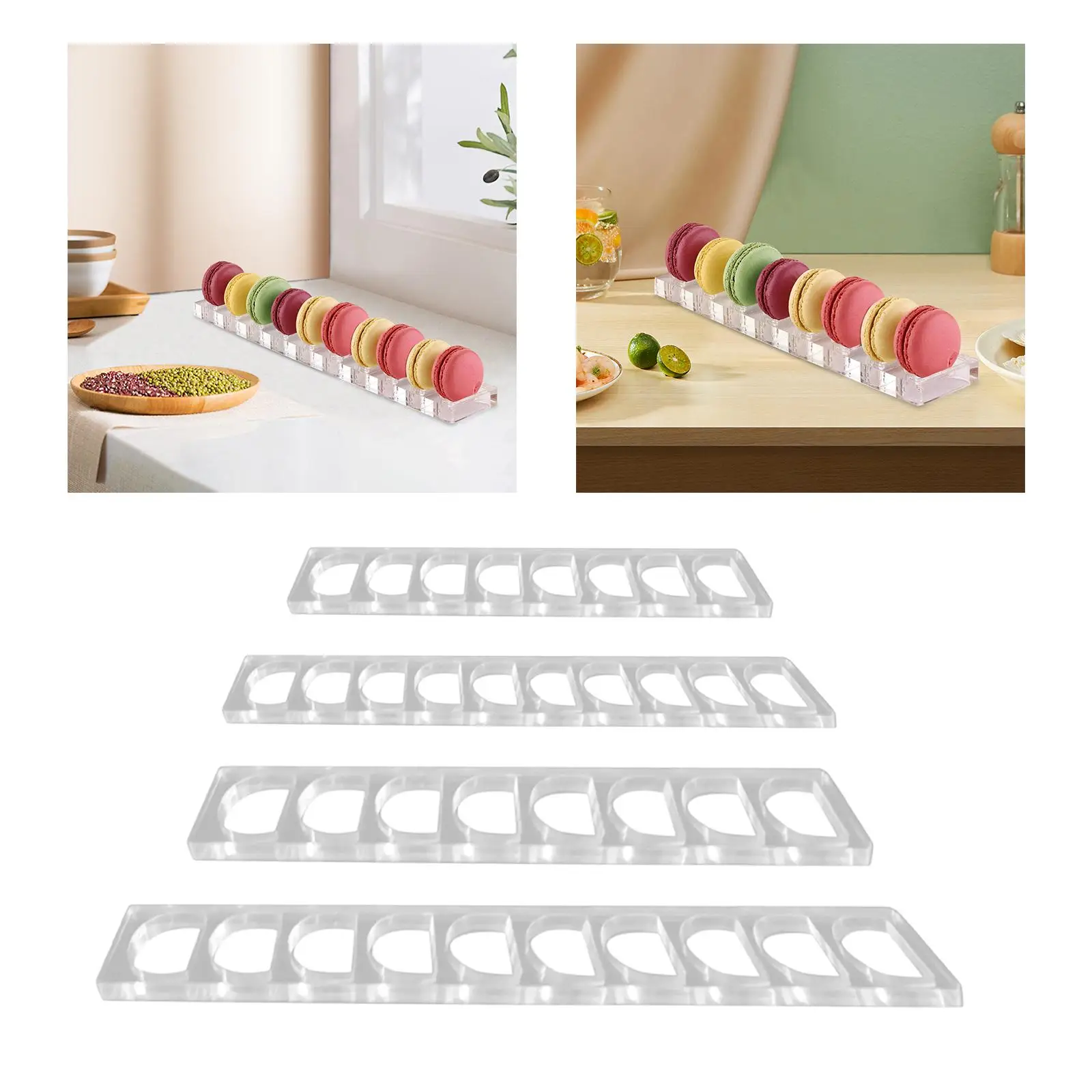 Acrylic Macaron Cake Stand Cake Tray Rectangular Versatile Clear Cupcake Stand