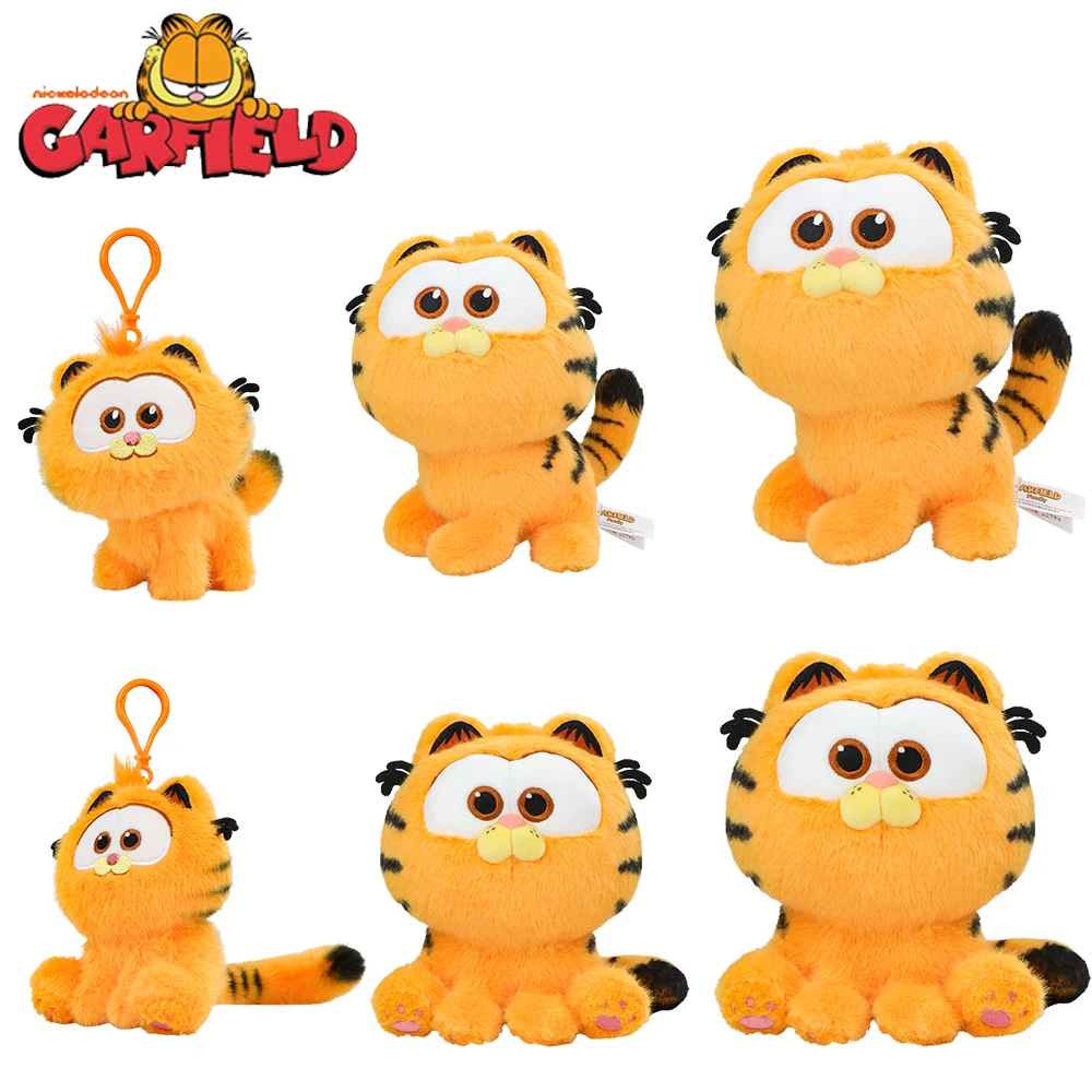 Oryginalna pluszowa zabawka Garfield siedzieć GARFIELD rodzina słodki kociak wypchana lalka miękki plecak brelok wisiorek prezent urodzinowy 10/19/30cm
