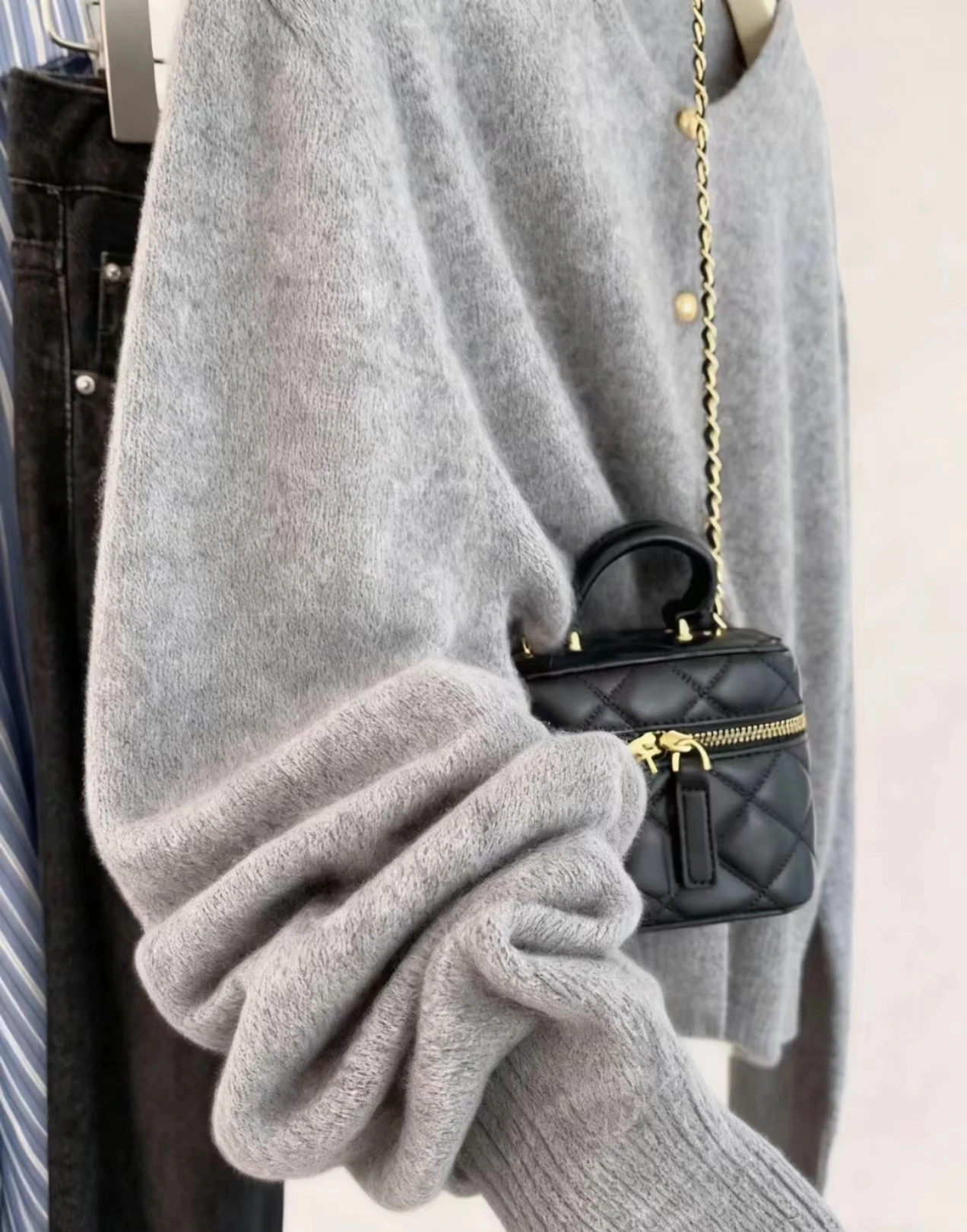 New Fashionable Merino Wool Button Cardigan For Autumn And Winter, A Simple Korean-Style Round-Neck Long-Sleeved Women's Top-273 - Image 4