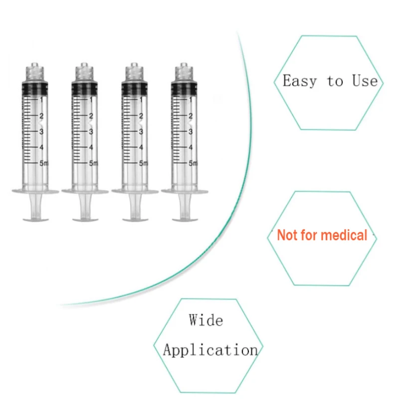 30Pc 5ml Syringes Set1.5inch Blunt Tip Needle with Storage Caps for Refilling and Measuring Liquids Oil Industrial Grade Syringe