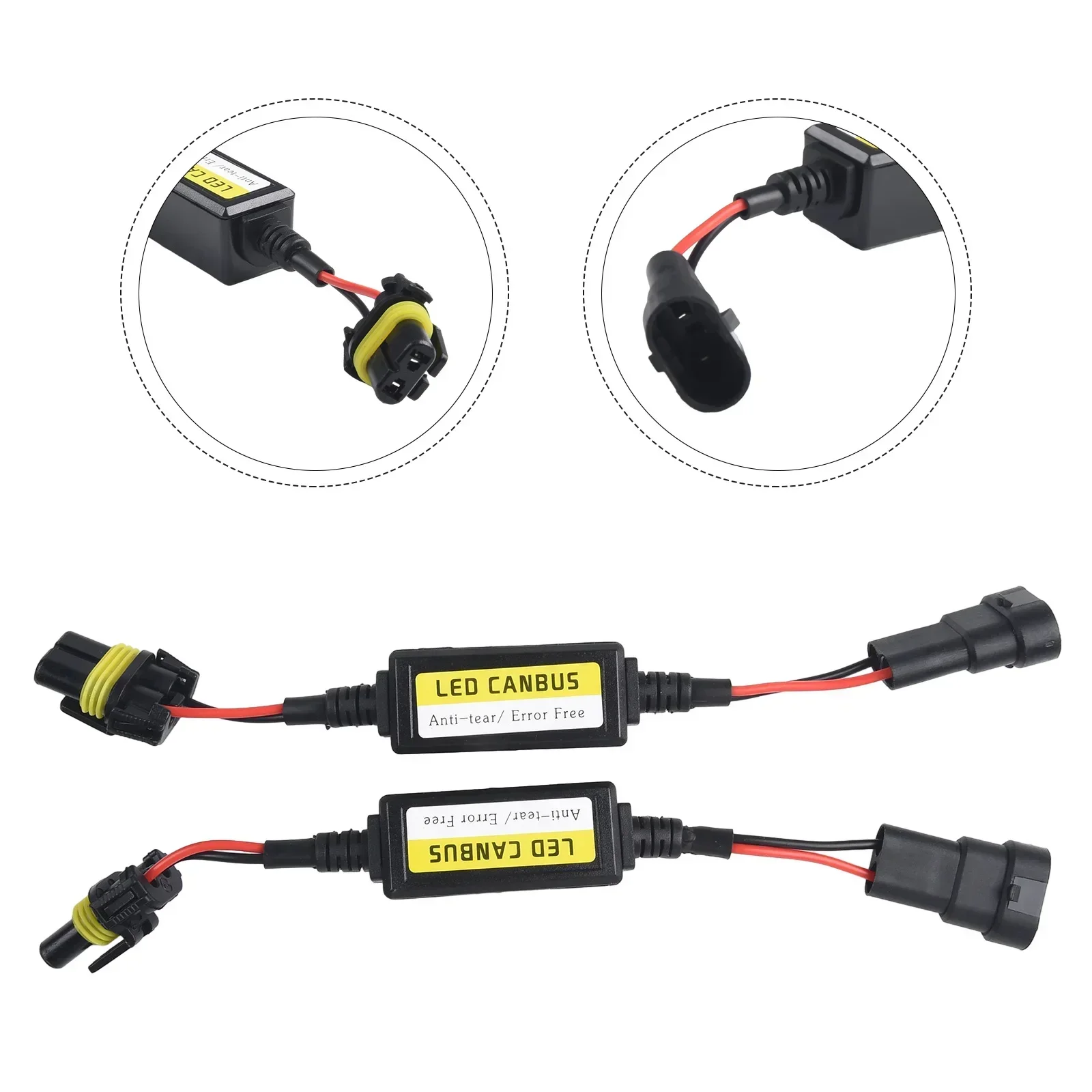 2pcs Car LED Headlight Decoder 9005/9006/9012 Radio Audio Anti-interference Fault Eliminator LED Filter Car Accessories