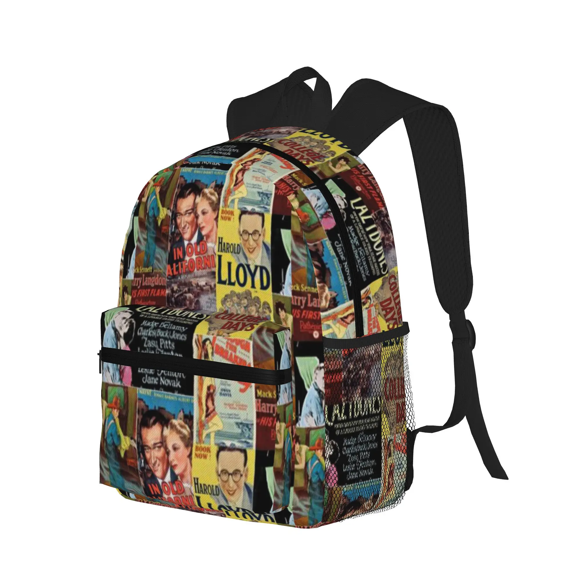 Vintage Movies Picture Montage  6  Casual Backpack for Students and Adults Backpack women