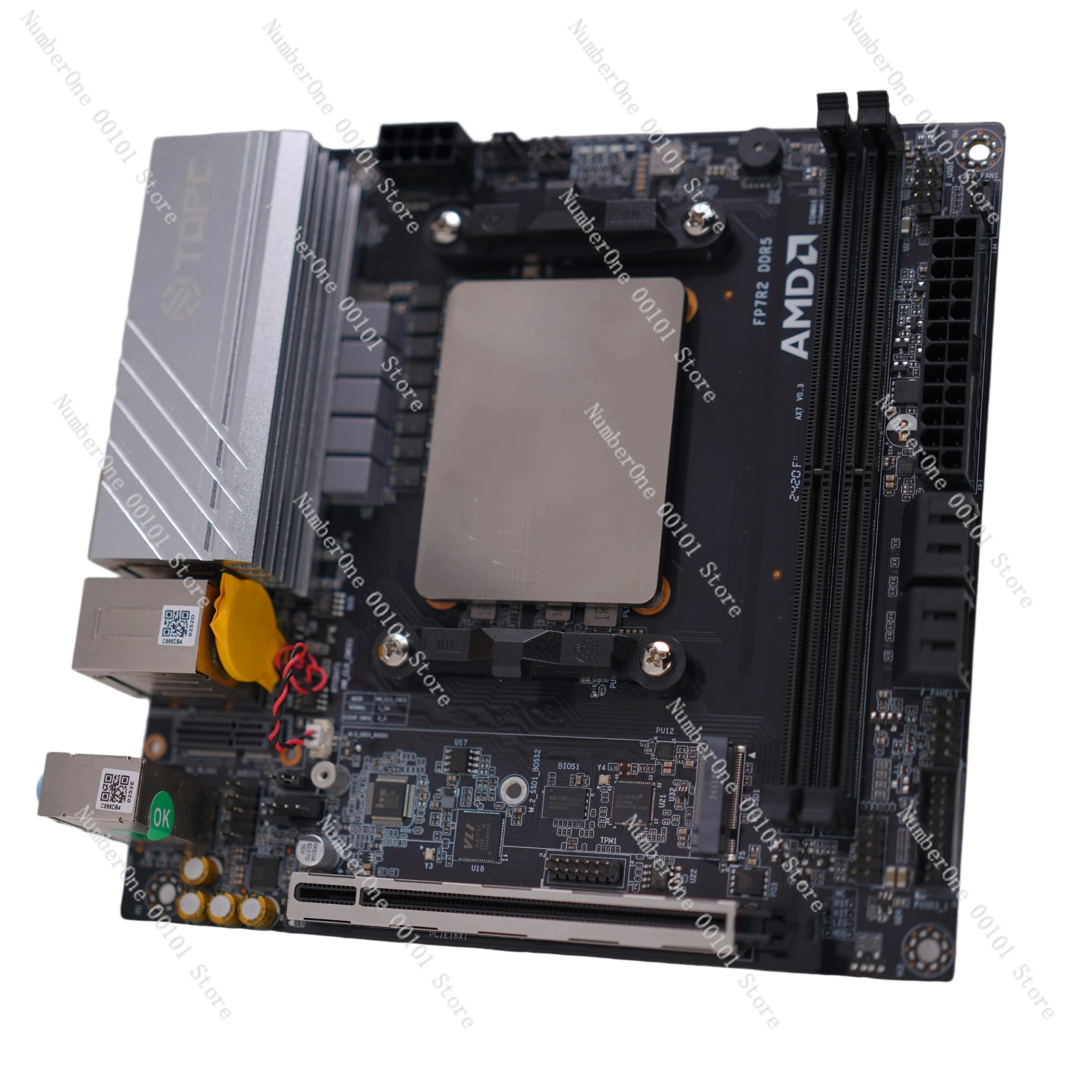 TOPC Ryzen 9 6900HX Mini ITX NAS Motherboard, 8-Core 16-Thread 