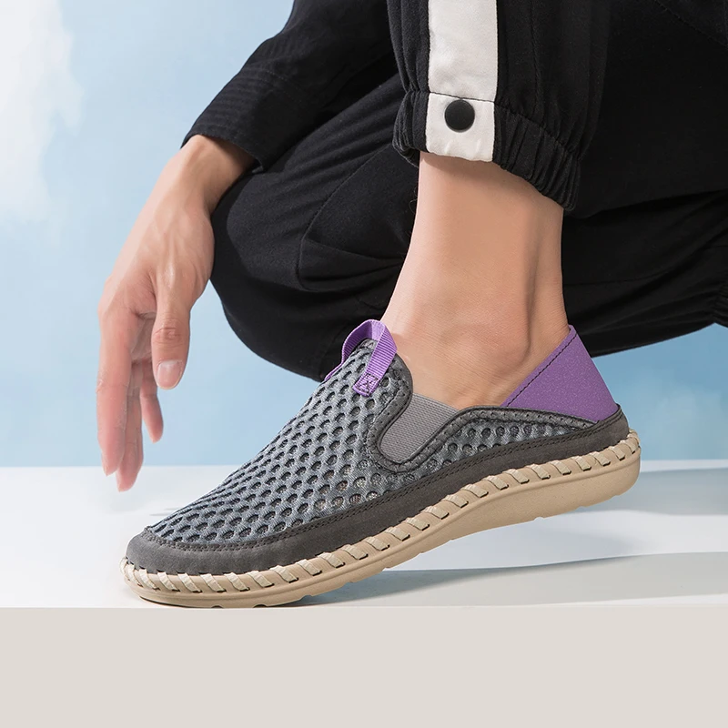 

2026 Summer New Men's Breathable Mesh Shoes, One-foot Mesh Surface Casual Shoes, Summer Anti-odor Soft-soled Sports Shoes
