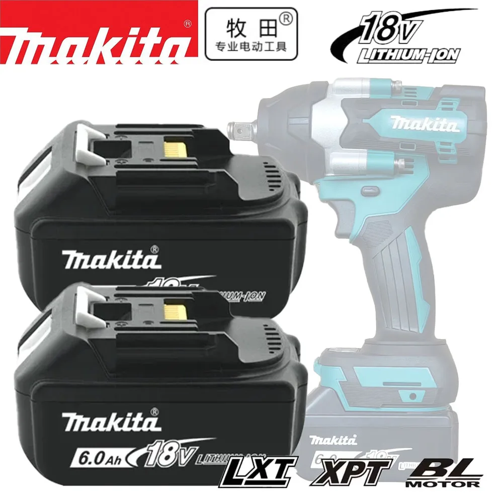 

Original 18V6A MAKITA rechargeable tool battery for LXT BL1860B BL1860 BL1850 Makita tool brushless socket impact wrench DTW700