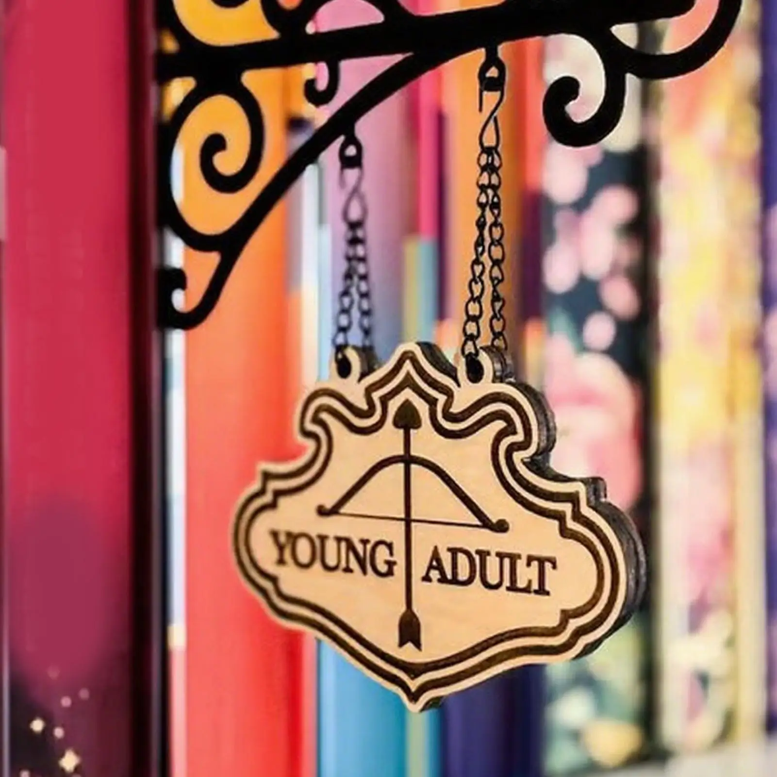 Book Nook Sign Book Genre Signs With Brackets for Bookshelf Easy Installation Divider Labels Library Supplies for Hotel