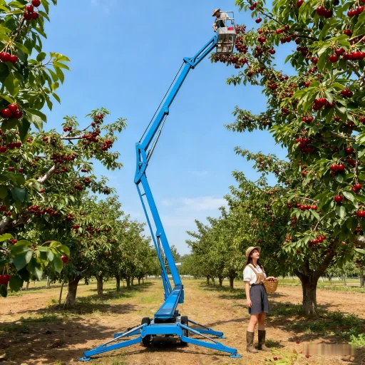 New 40 M Towable Articulated For Boom Lift Trailer Mounted With Core Motor Component