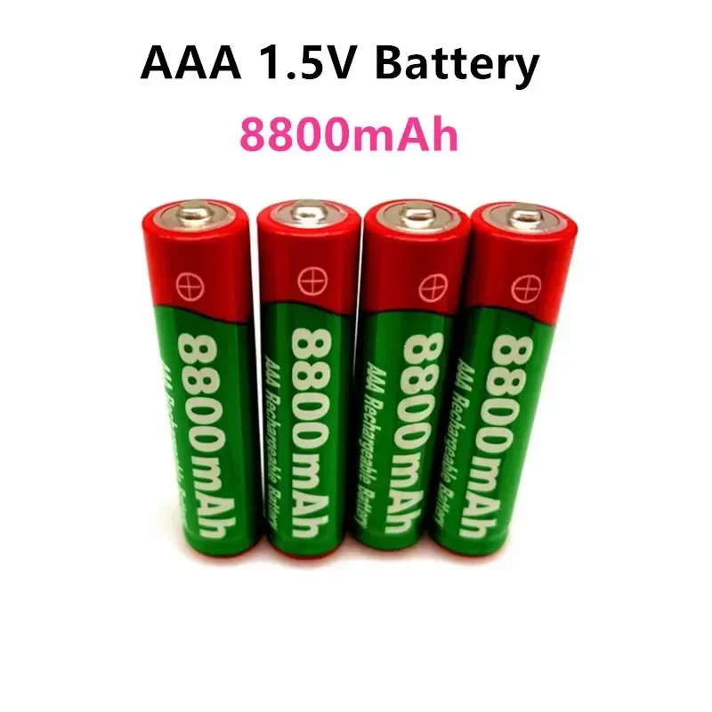 2024 novo 1.5v aaa 8800mah bateria recarregável ni-mh bateria para luz led mp3 brinquedo reciclável controle remoto longa vida útil da bateria