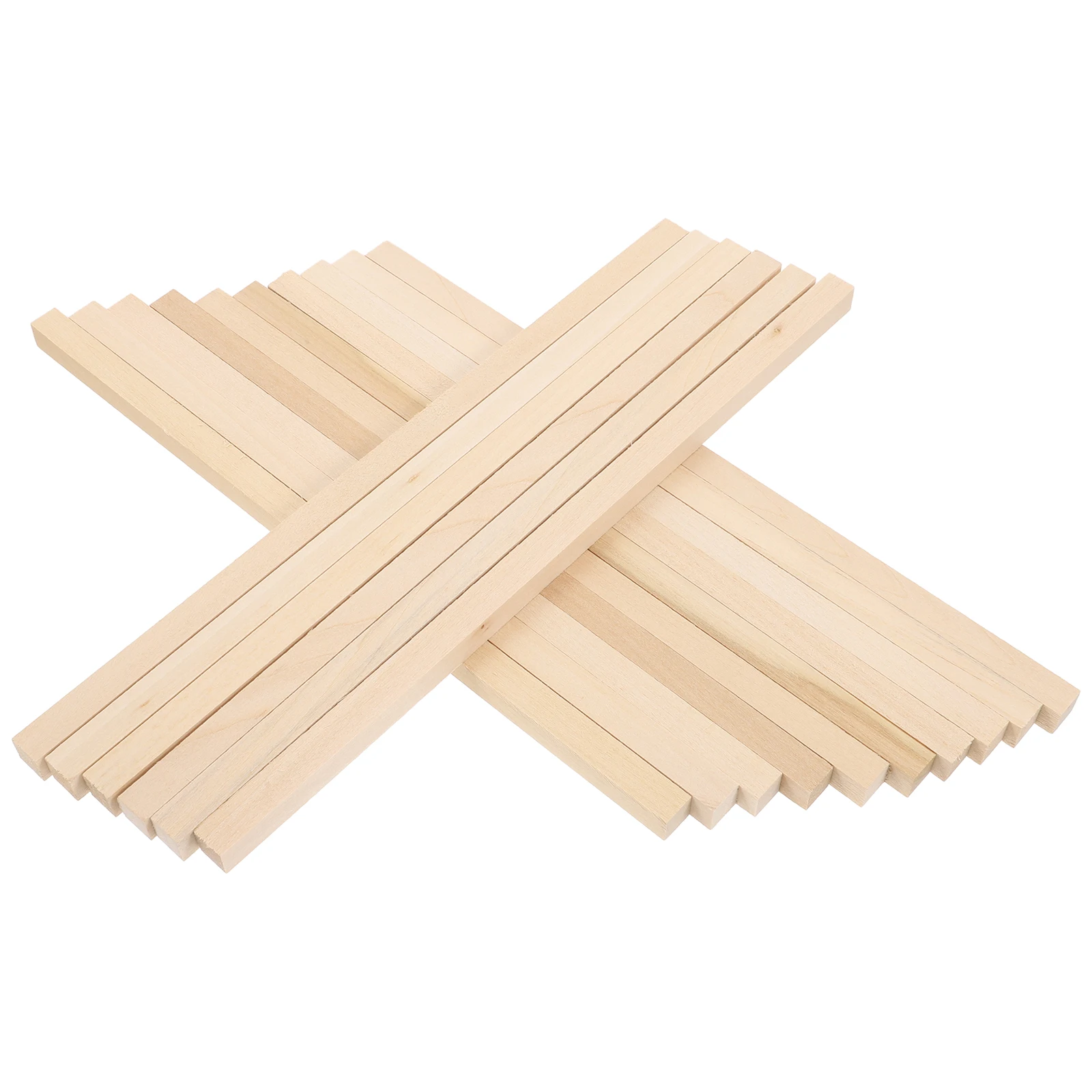 60pcs DIY Wooden Dowel Rods Square Hardwood Sticks for Crafts Painting Projects Basswood Craft Sticks Miniature