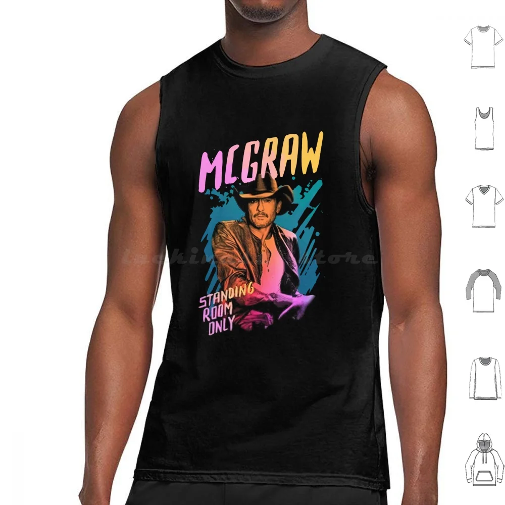 Tim 2024 Tour Standing Only Color Tank Tops Print Cotton Tim Country Music Lyrics Song Cowboy Always Stay Humble And Kind