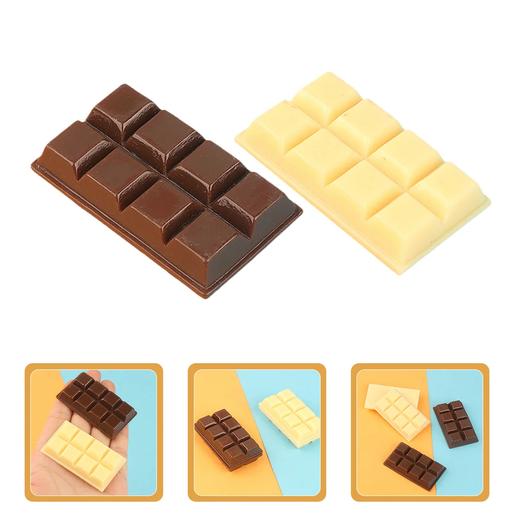 6 Pcs Simulated Chocolate Ornaments Fake Food Multi-function Model Phone Case Earrings Decor Resin Educational