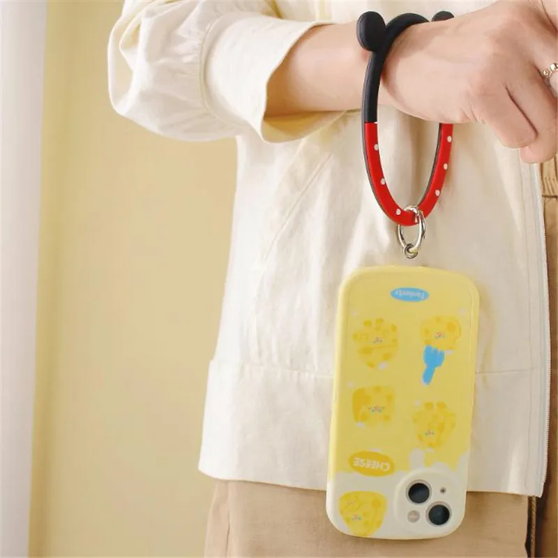Cartoon Disney Silikon Telefon Lanyard Universal Nette Kreative Anti-herbst Runde Armband Handy Zurück Fall Armband Strap
