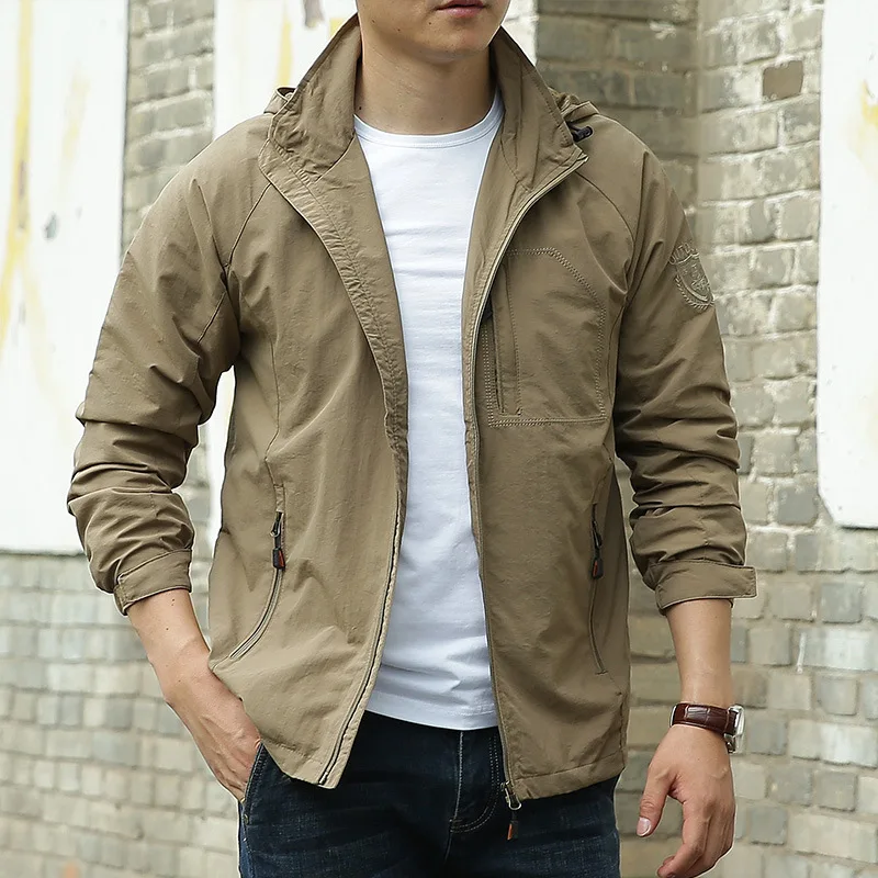 

Men's Outdoor Hiking Camping Jackets Waterproof Hooded Windbreaker Coat Autumn New Casual Jacket Tactics Military Jacket Men 6Xl