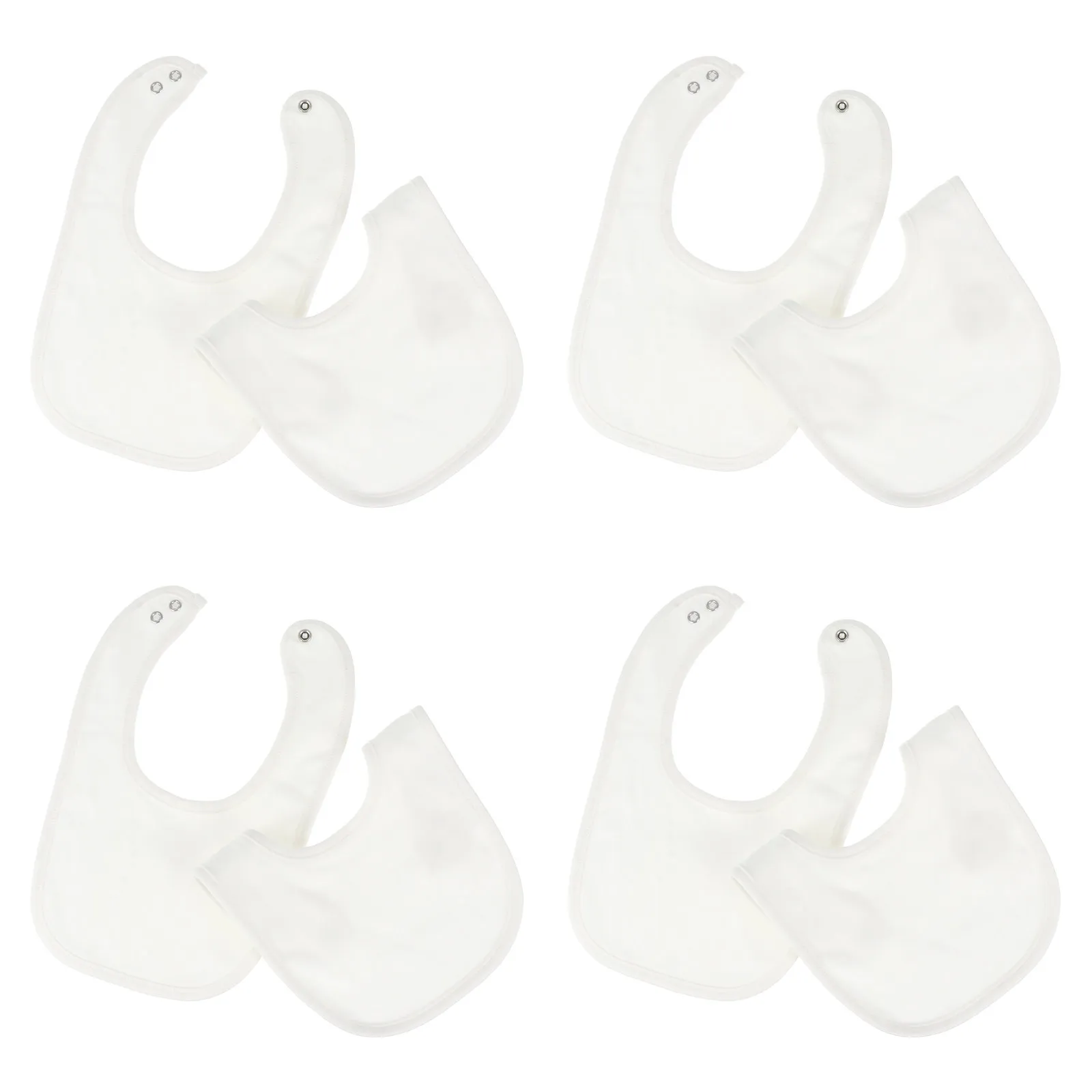 

8Pcs Baby Bibs Cotton Drooling Teething Eating Protection Full Coverage Absorbent Reusable Washable Skin Friendly Infant Toddler