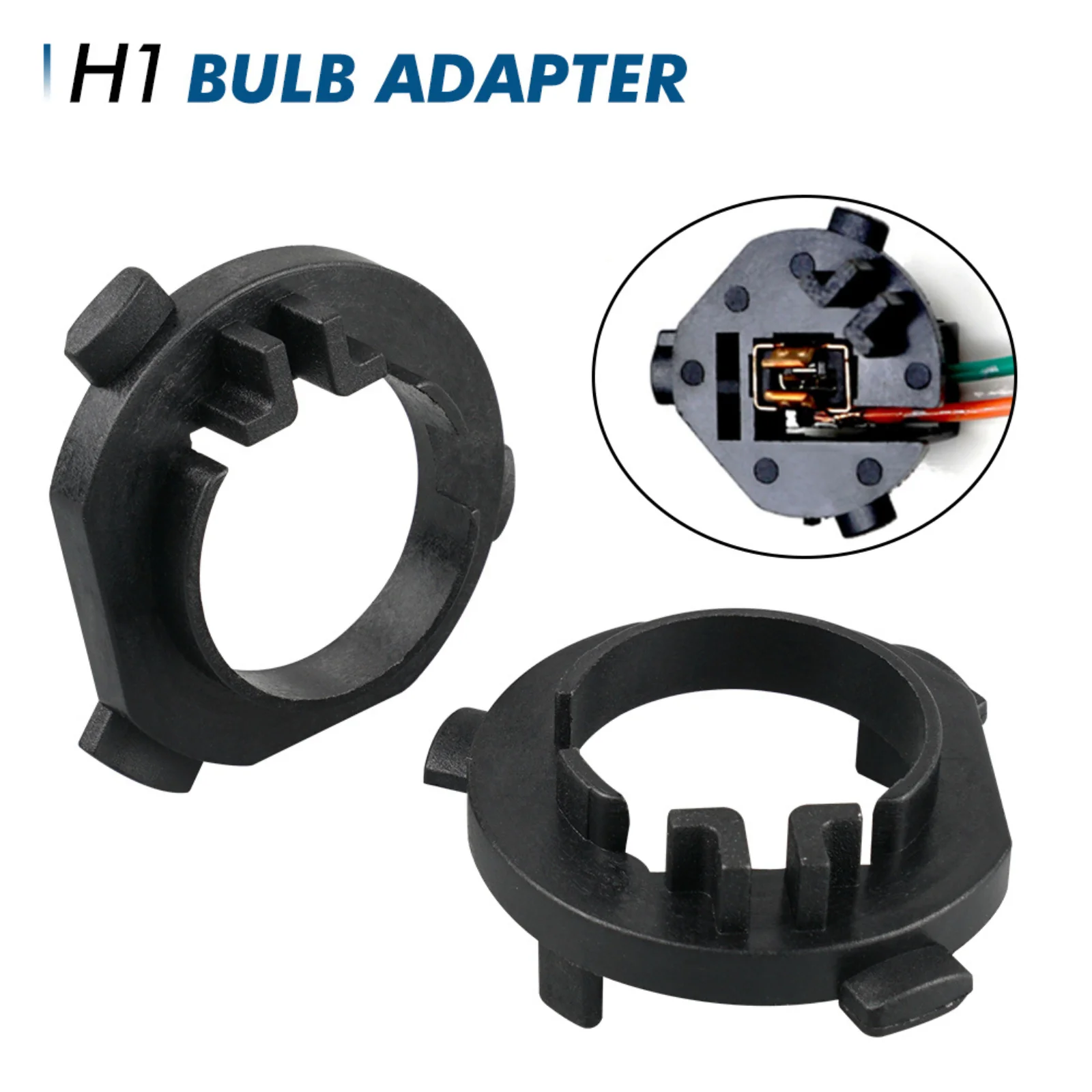 Bevinsee H1 LED Adapter Base Holder Adapter Socket Retainer for For Kia Cadenza K7/For Hyundai Grand Starex