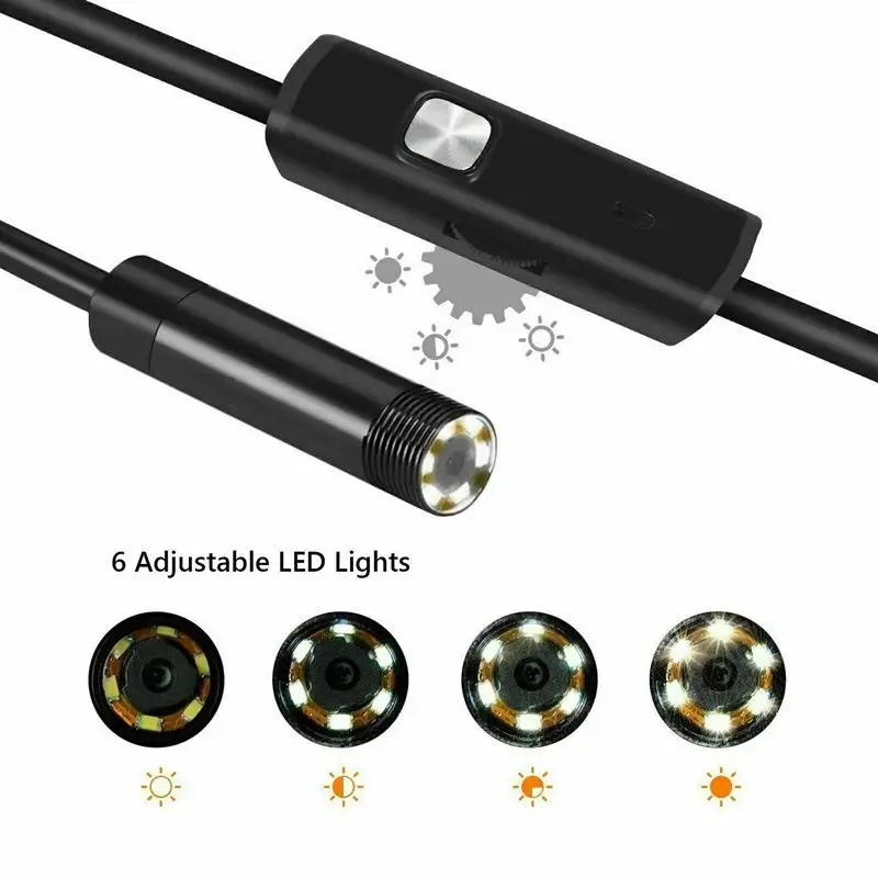 3 In 1 USB Endoscope For OTG Android Phone 5.5mm Borescope Inspection For PC Snake Camera For Pipeline